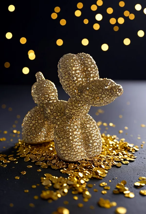 Crystal Balloon Dog Sculpture – Golden Edition